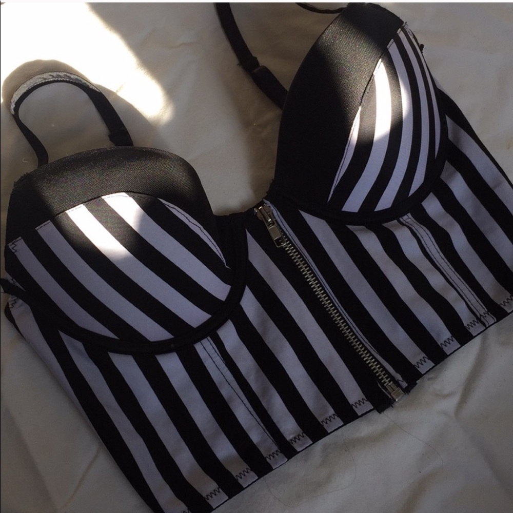 Stripped corset bralette